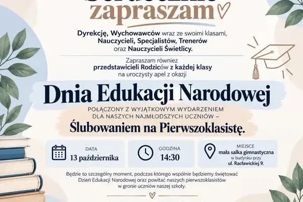Świdnik: Dzień Edukacji Narodowej i ślubowanie pierwszoklasistów już 13 października
